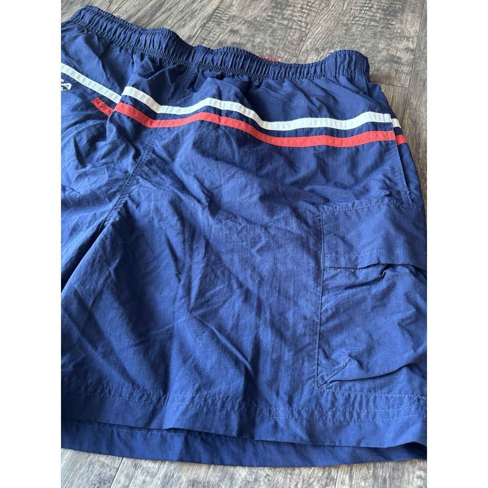 Men's L Large Nautica Competition Board Surf‎ Swim Shorts Blue / Orange Trunks - Picture 6 of 10